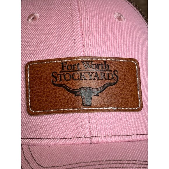 Fort Worth Stockyards Pink and Brown Snapback Trucker Hat New Mesh OSFM - Picture 8 of 8